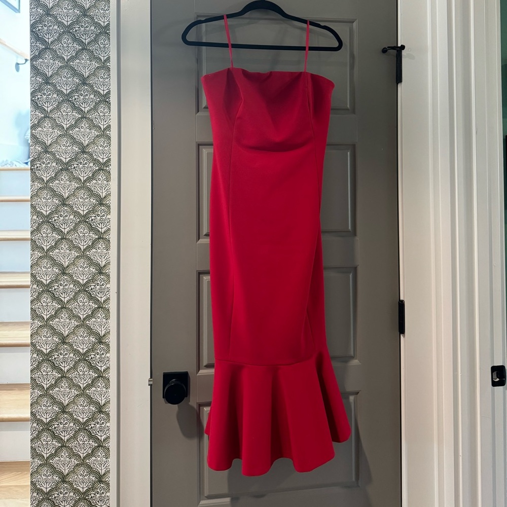 Strapless Red Gown- Club Monaco